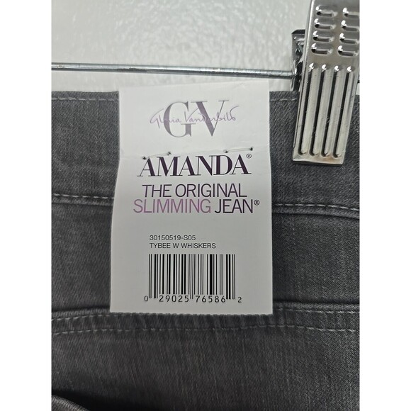 Gloria Vanderbilt Amanda Classic Straight Jeans Tybee Wash Sz 10 Average - Picture 3 of 8